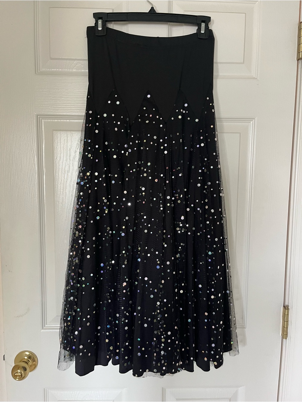 Black Sequin shimmer Evening or dance skirt